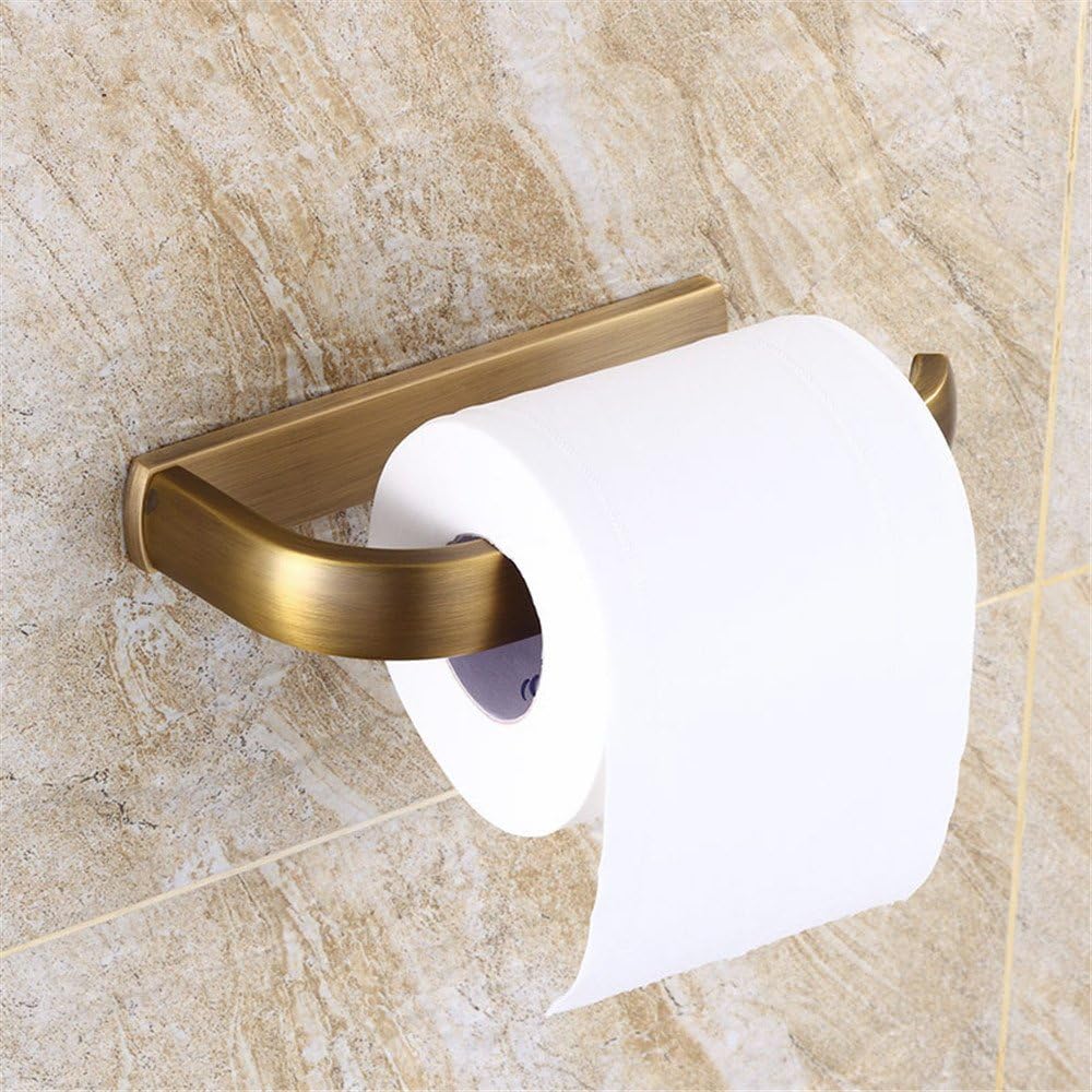 RFVBNM All-copper antique paper towel frame European all-copper toilet paper frame Paper holder roll paper rack Roll Tray Bathroom paper Towel Holder