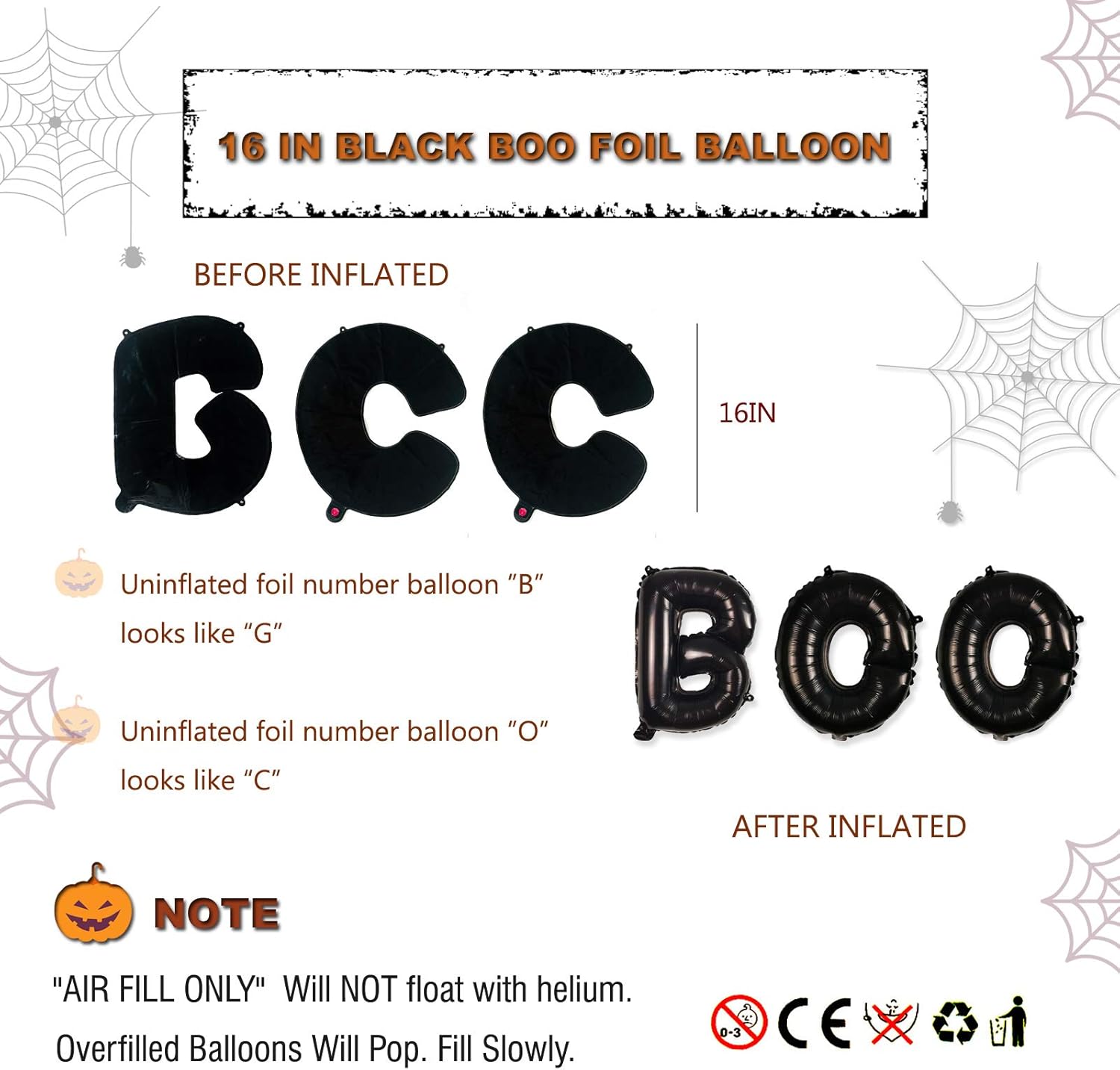 Halloween Balloons Garland Kit - 92 Pack Latex Balloons BOO Foil Confetti Balloon 3D PVC Bat Decoration Set for Halloween Party Decorations Supplies, Halloween Party Favors: Toys & Games