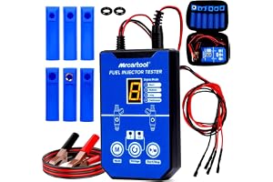 Fuel Injector Tester Cleaner Kit Universal with Short Circuit Protection, 8 Pulse Modes, Dual Voltage 5V/12V, 40in Cord for Auto/Moto DIY Injector Tester Cleaning Tools
