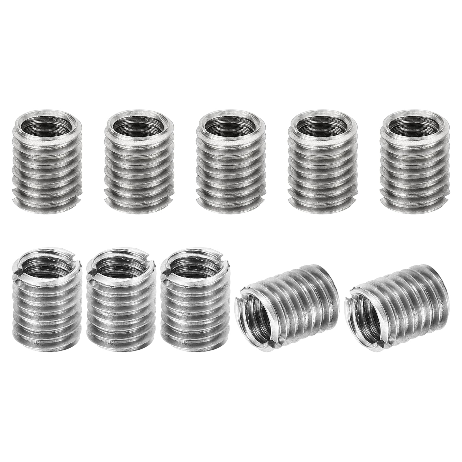 PATIKIL Thread Adapters Sleeve Reducing Nut, 10 Pcs M10*1.5 Male to M8*1.25 Female Repairing Insert Nut Screw Reducer Conversion Stainless Steel Fastener 12mm โ image 1