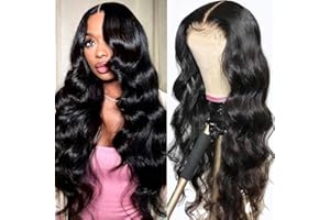 13x4 Lace Front Wigs Human Hair 180% Density Body Wave Lace Front Wigs Human Hair Pre Plucked Body Wave Curly Wig for Black W