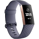Fitbit Charge 3 Fitness Activity Tracker, Rose Gold/Blue Grey, One Size (S & L Bands Included) (Renewed)