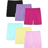 FEOEOR 6 Pack Girls Bike Shorts Cartwheel Toddler Biker Under Dress Dance Multi-Color Kids Shorts Girls Clothes