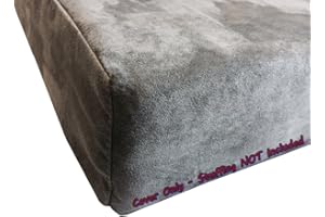 Dogbed4less DIY Pet Bed Pillow Grey Microsuede Duvet Cover and Waterproof Internal case for Large Dog at 55X37X4 Inch - Covers only