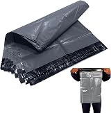 JeeJaan 100 Grey Parcel Bags 13x19 in Strong Self-Sealing Poly Mailers 50-55µm