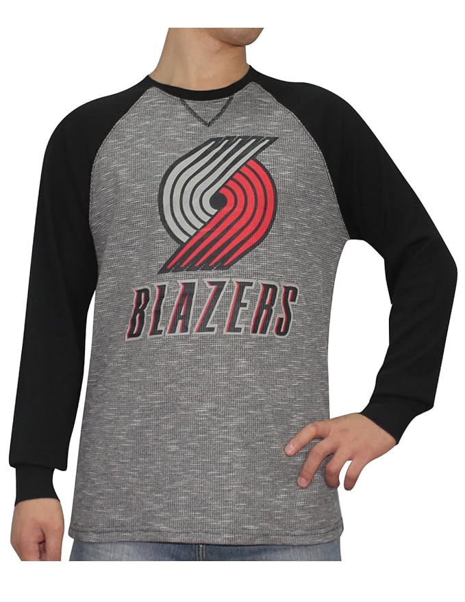 Amazon.com: NBA Mens PORTLAND TRAIL BLAZERS Athletic Long Sleeve Sweater Shirt XL Grey & Black 
