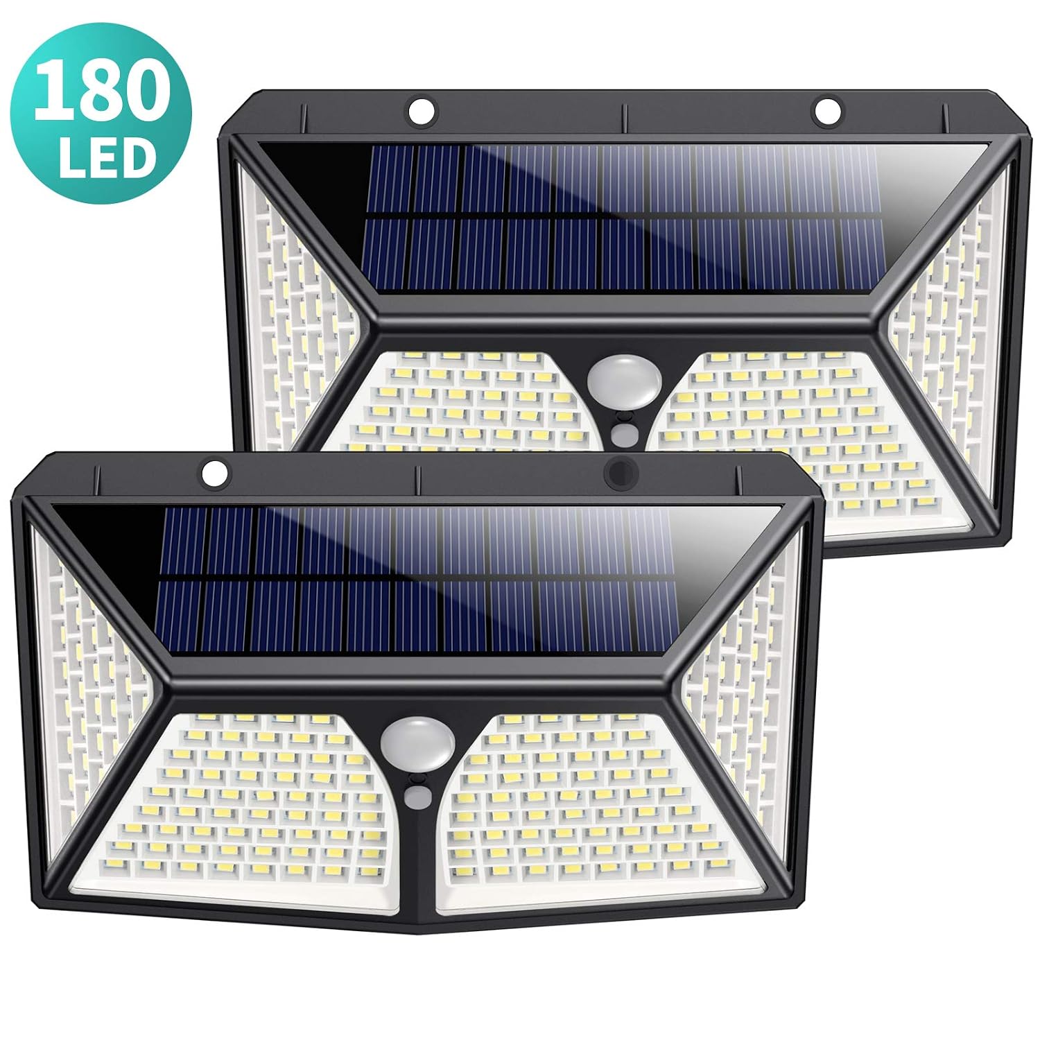 2 focos solares 180 LED 