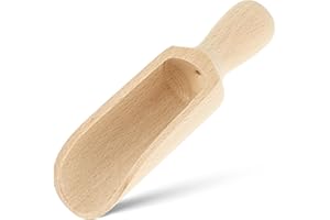 XINJODUZ Bath Salt Scoop Wooden Scoop Natural Beech Wood Bath Salt Scoop Wooden Scoops for Bath Salts Multifunctional Kitchen Spoons Wooden Candy Spoon Suitable for Bath Salts,Sugar,Coffee,Cereal and More