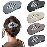 5 PCS Flat Hair Clips, No Crease Flat Claw Clips for Women, Large Strong Hold Barrettes for Thick Thin Hair, French Duckbill Styling Accessories(Matte Blue)