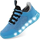 LOUGSIN Boys Girls Light Up Shoes Lightweight Mesh Breathable Adorable GlowDash LED Flashing Running Sneakers for Toddler and Little Kid