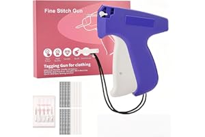 Stich Gun Stitchy Quick Clothes Fixer Gun, Blue, Handheld Sewing Tagging Tool with 1000 Fasteners, 6 Needles, for Clothing Re