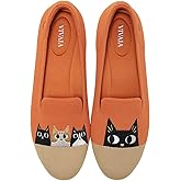 VIVAIA Audrey Embroidered Loafers Round-Toe Smart Casual Comfortable Slip On