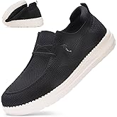 VIPFOX Wide Toe Box Shoes for Men Extra Wide Width Diabetic Shoes Men's Loafers & Slip-ons Arch Support Plantar Fasciitis Walking Loafers