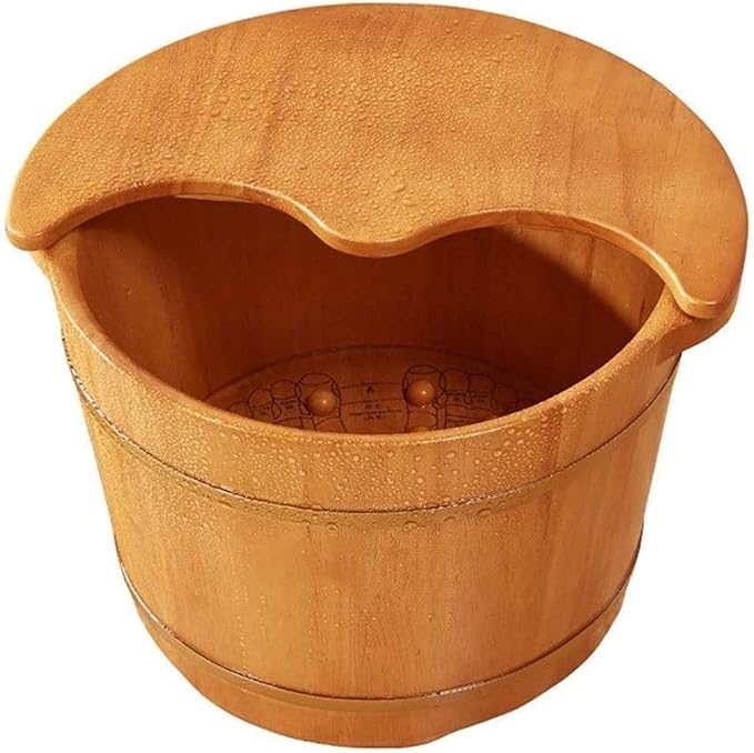 Cubo para baño de pies de Madera para el hogar, Cubo para Masaje de