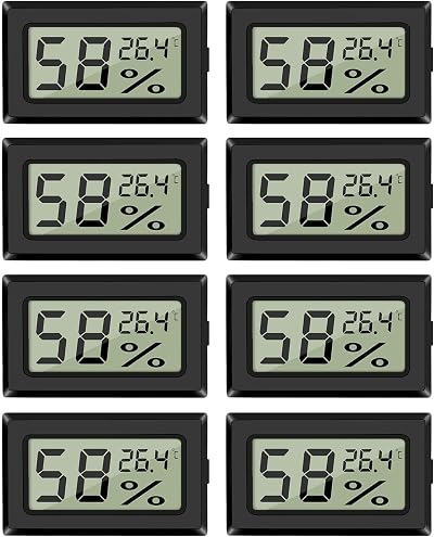 EEEKit 8 Pack Digital Thermometer Hygrometer Indoor Temperature Humidity Monitor