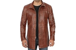 Blingsoul Leather Car Coats For Men - Black/Brown Real Leather Jacket Men
