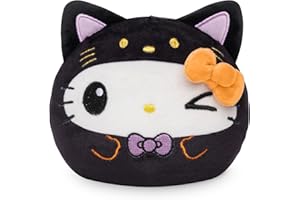 Teeturtle Hello Kitty Halloween Costume Reversible 4" Plushie - Officially Licensed Sanrio Plushie - Cute Kawaii Soft Stuffed Animals