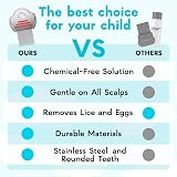 Adamson Stainless Steel Lice Comb for Kids - Effective Nit Removal Red view 5