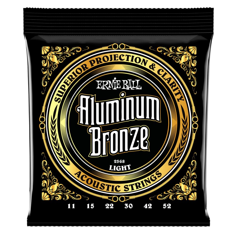 Ernie Ball Light Aluminum Bronze Acoustic Guitar Strings - 11-52 Gauge