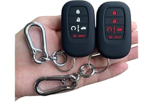 TANDRIVE Key Fob Cover for (5 Buttons) Honda 2026 2025-2022 Civic Accord CR-V HR-V Pilot and 2026 Passport, Silicone, 2-Pack,
