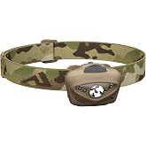 Princeton Tec VIZZ 550 RGB 550 Lumen AAA-Powered Headlamp, Dimmable Spot &amp; Flood White, Red, Green &amp; Blue LEDs, IPX7 Waterproof, Ultra-Light, USA Made, Color Multicam