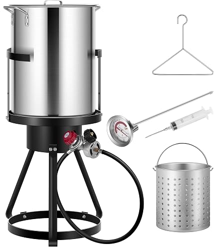 Lot De 2 Pots à Frire Extérieur King Kooker Au Propane - 33 000 BTU - Pour Dinde Et Fritures