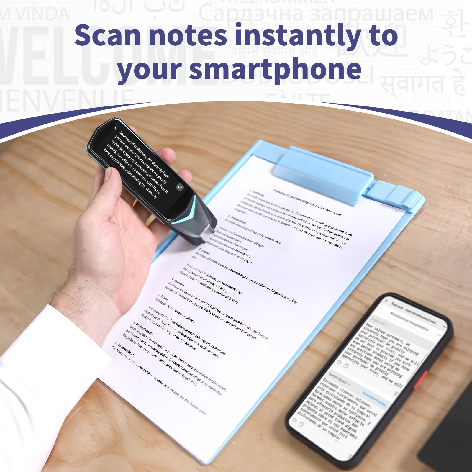 Reading Pen for Dyslexia,NEWYES Scan Reader Pen 4 Text to Speech Device Translator Pen, Photo Translation OCR 16GB Bluetooth Pen Scanner for Students Adults (AS1505)
