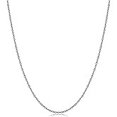 Kooljewelry 14k White Gold 1.5 mm Diamond-cut Cable Chain Necklace (16, 18, 20 or 24 inch)