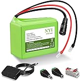 NYI 6000mAh 12V DC Rechargeable Lithium ion Battery Pack 6Ah with Charger and DC5521 Connector for Router, CCTV Camera, LED Strip Light, RC Car, DIY Tools and Other 12 Volt Devices