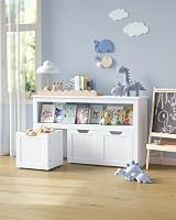 VASAGLE Toy Storage Unit for Kids 3 Drawers White 60 cm H LHS380W01 view 3