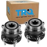 TRQ Rear Left and Right Wheel Bearing and Hub Assembly Set 2 Piece Compatible with 10-14 Subaru Outback 10-14 Legacy 09-13 Forester 19-21 Crosstrek Hybrid 13-19 BRZ 13-16 Scion FR-S 17-20 Toyota 86