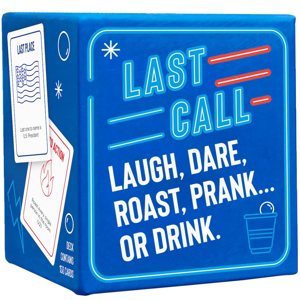 Off Topic Last Call Drinking Game for Adults - Game Cards for Parties and Group Game Nights