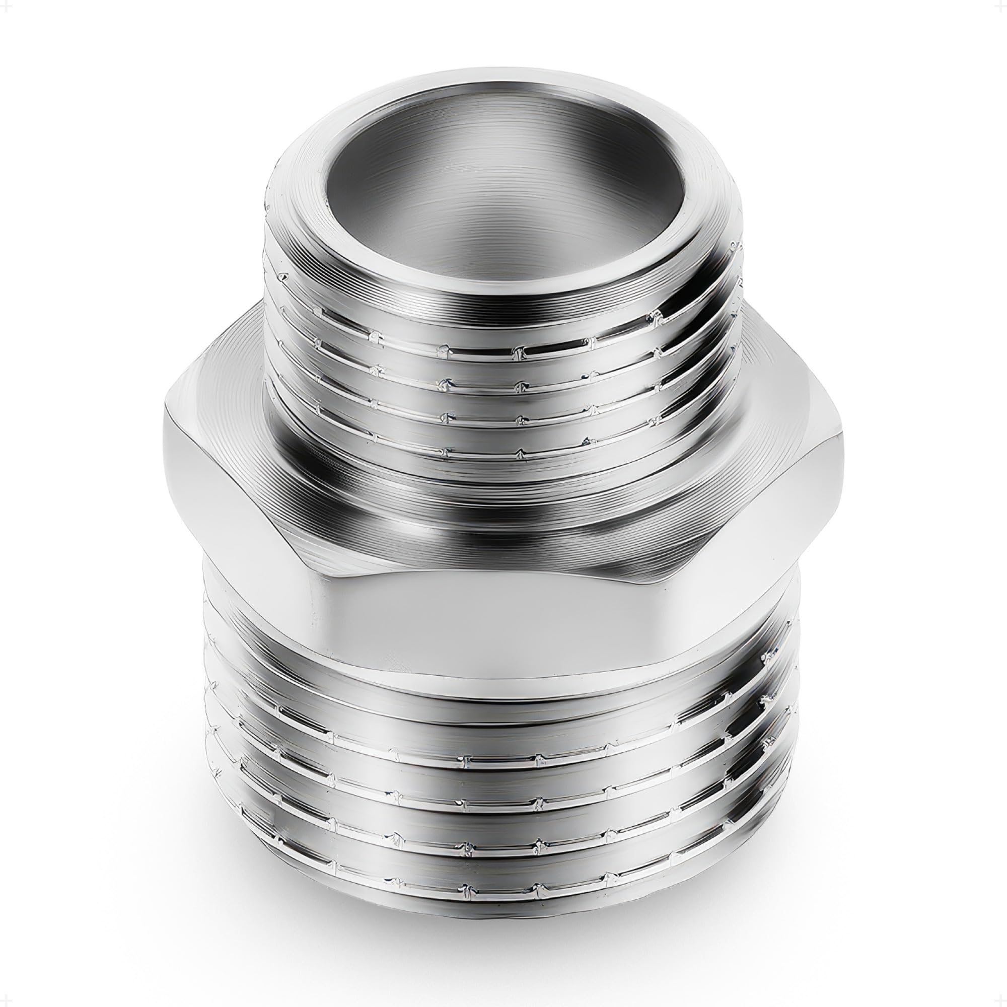 BFG Chrome Brass Fitting 1/2" BSP Male x 3/8" BSP Male, Corrosion-Resistant, BSP Thread