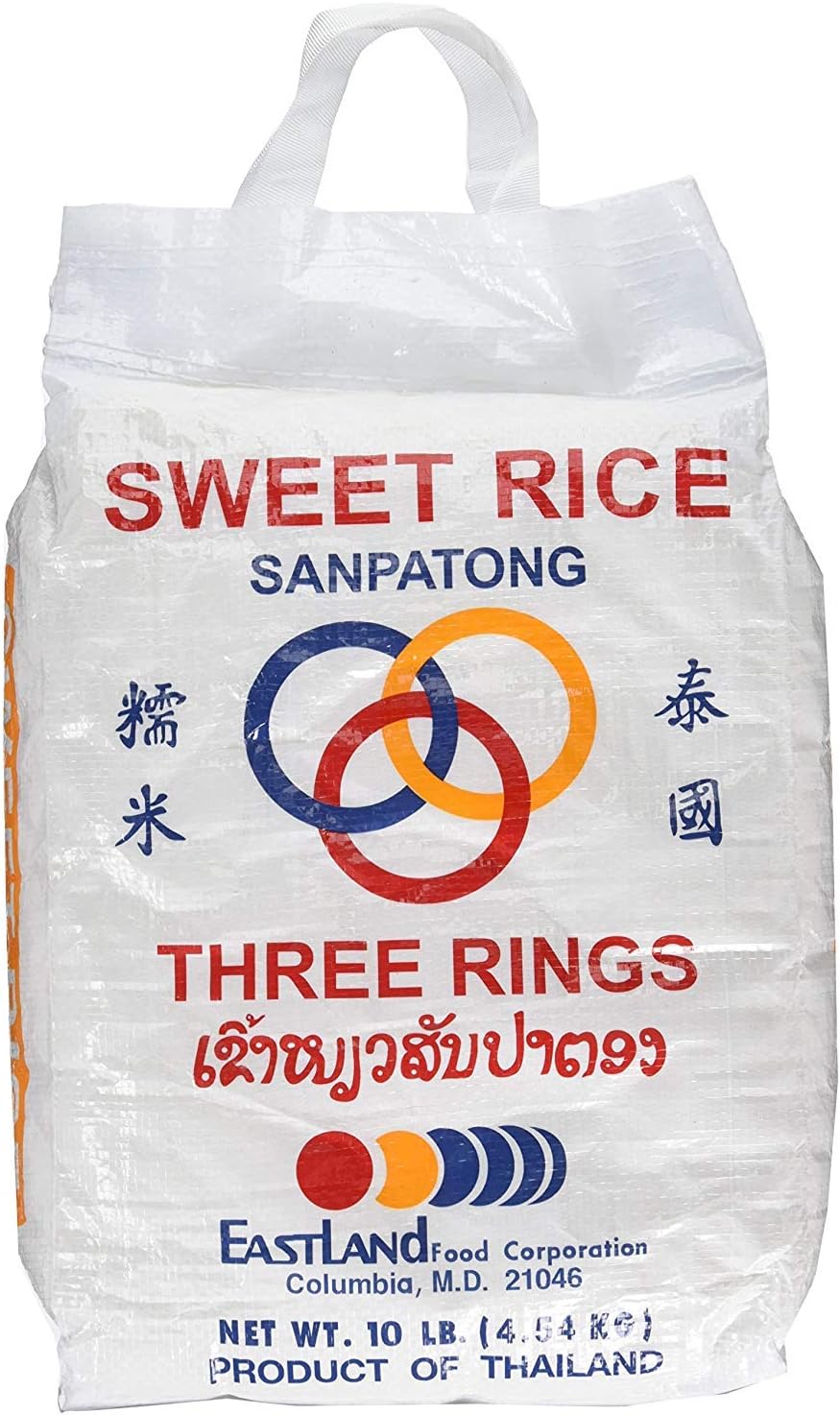 (10 Lbs) Thai Sticky Rice (Sweet Rice) - PACK OF 4