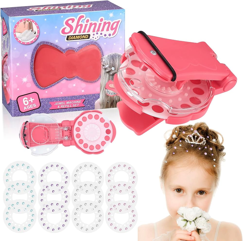 LJAPPLIED Hair Bedazzler Kit Girls Kids Hair Gems Stamper Glam Styling Tool 180
