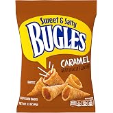 Bugles Corn Snacks, Caramel, 3.5 Oz (Pack of 7)