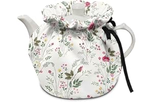Freewander Purple Pink Yellow Flower Teapot and Kettle Cover, Cotton Insulated, Keep Warm, Perfect for Tea Party