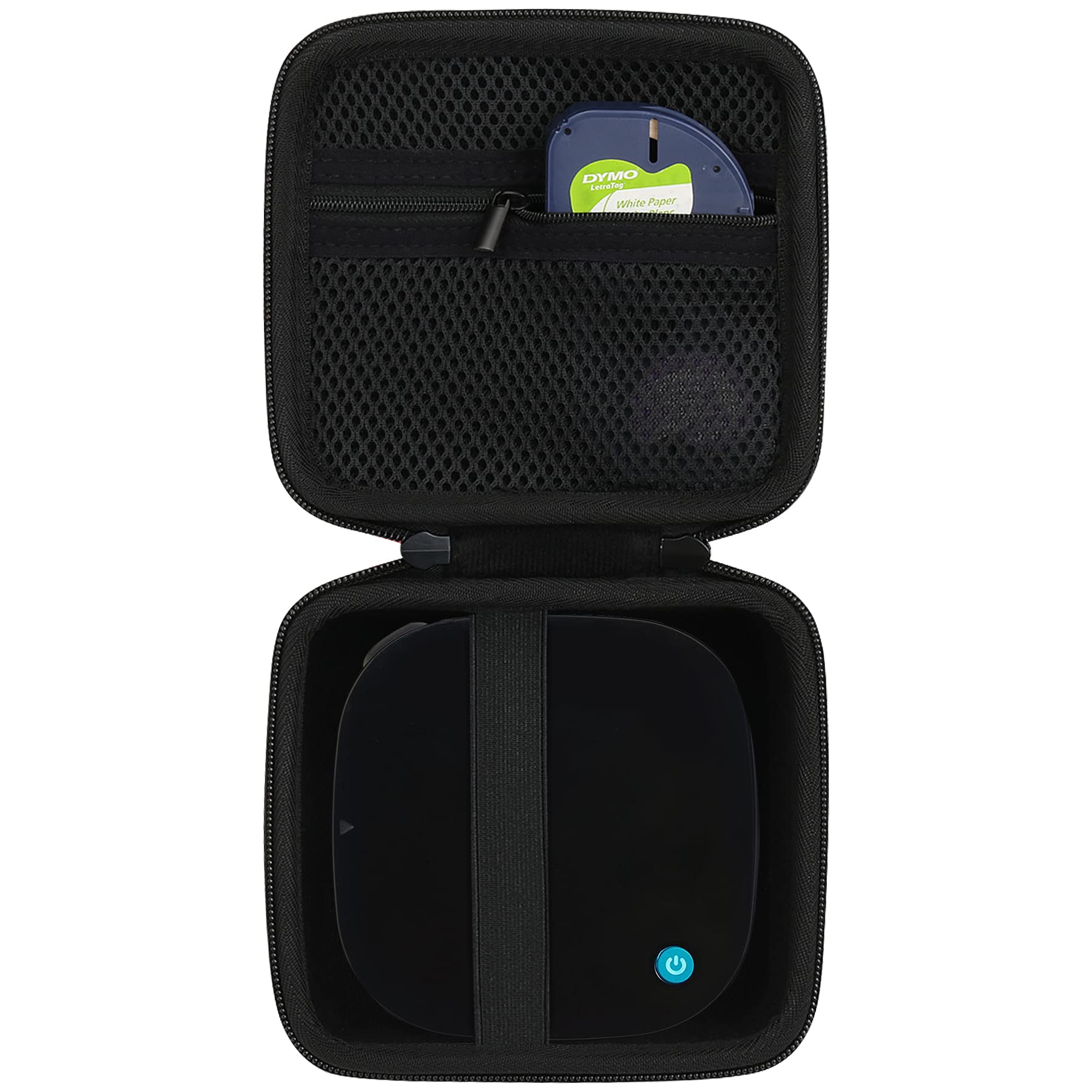 Khanka Case for Dymo LetraTag 200B Bluetooth Label Maker, Storage Carrying Bag with Zipper Mesh Pocket for Dymo LetraTag 200B Accessories, Case Only