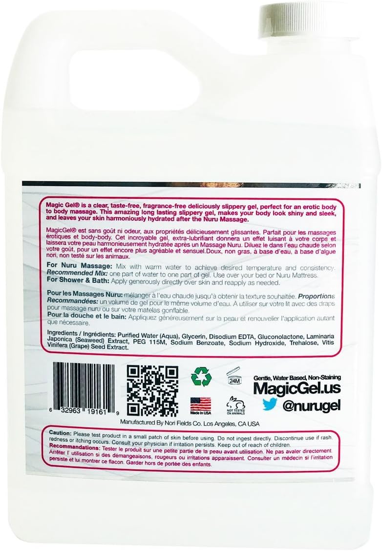 Natural and Premium Nuru Massage Gel for Men and Women by Magic Gel (33.8 Ounces): Health & Personal Care