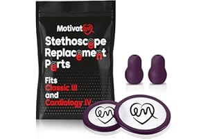 MotivatEM Stethoscope Replacement Part Kit for Littman Stethoscope Classic 3, Cardiology 3 & Cardiology 4 - Fits Classic III, Cardiology III & IV (Plum)