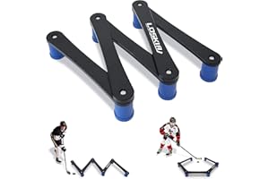 LOSKIA Hockey Training Equipment, 5/7-Section Hockey Stick Handling Trainer, Solid and Portable Hockey Training Aids with Adj