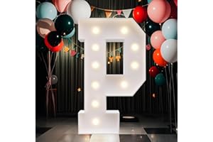 MAGIKIDZ Marquee Letter, 4FT Marquee Light up Letters,LED Light Up Letter P-DIY Party Decorations, Elevate Your Events with Marquee Letters 4 feet Tall, Perfect for Party, Birthday, Baby Shower