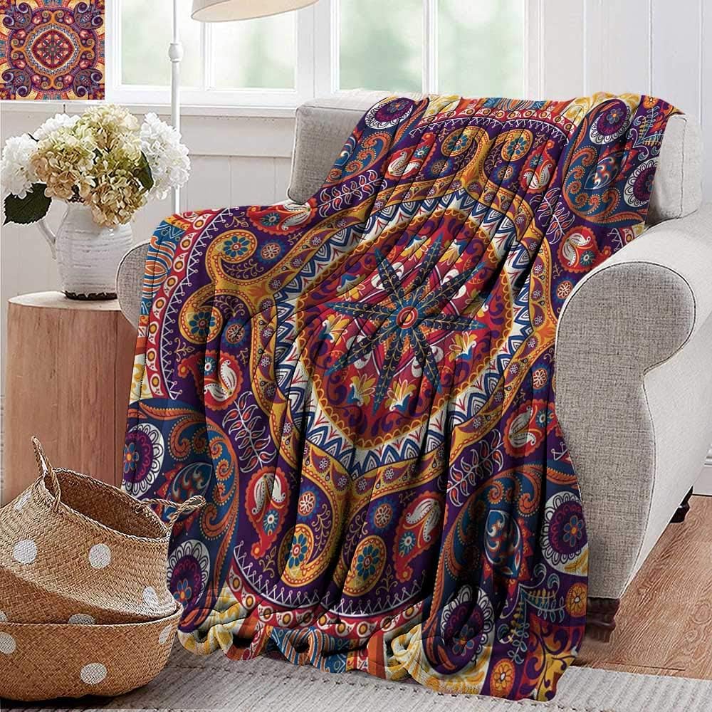 PearlRolan Throw Blankets Fleece Blanket，Paisley,Arabic Style