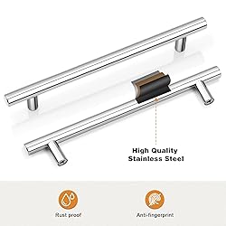 Probrico 5 Pack Polished Chrome Cabinet Handles