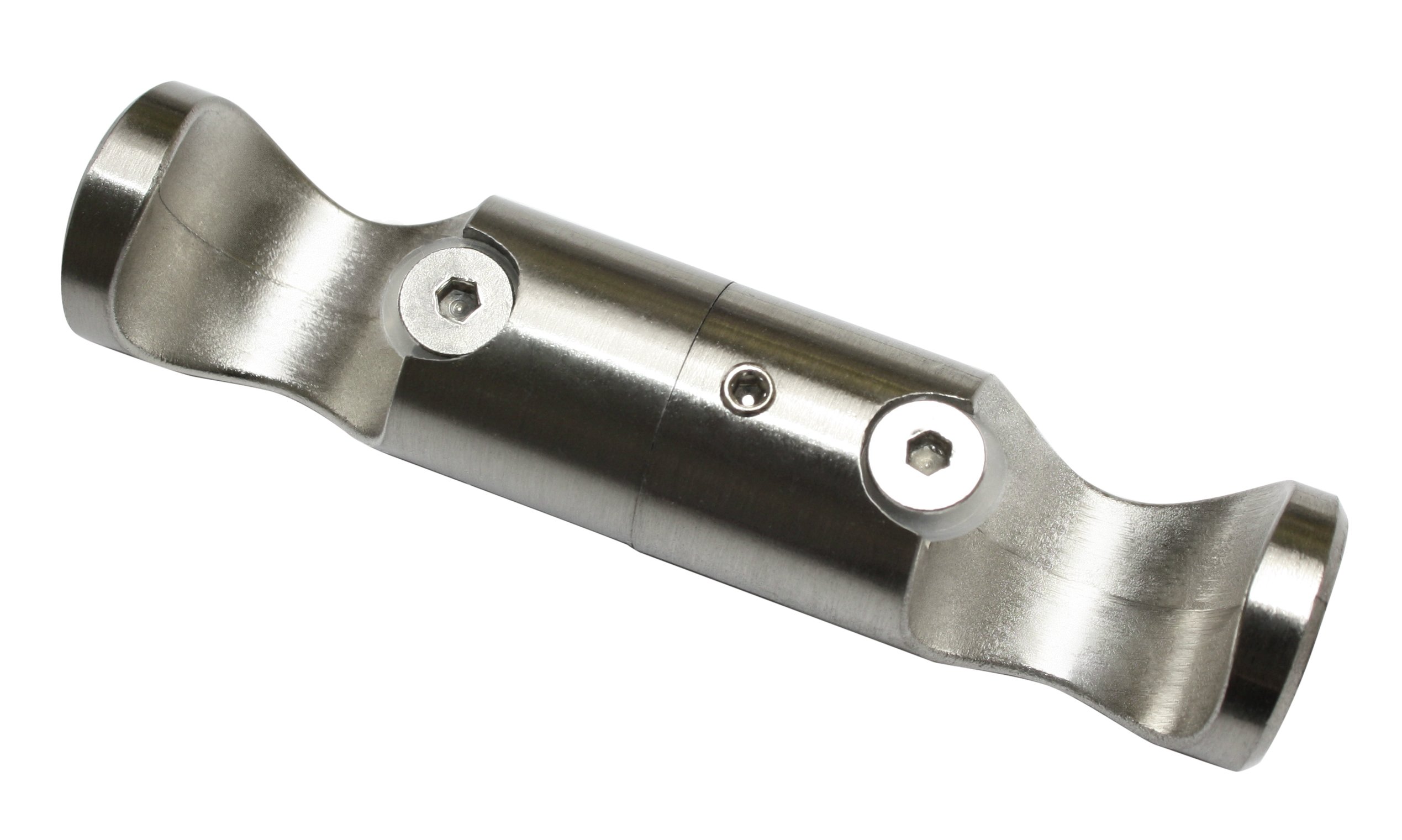 Gardinia Ceiling Bracket Adapter for Curtain Rods, 2-Rod Holder, Open, Mounting Kit Included, 20 mm Diameter, Stainless Steel Finish