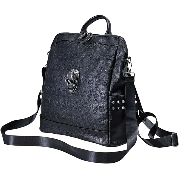 Amazon.com | Misfits Backpack Music Skull Logo Black Red Rucksack