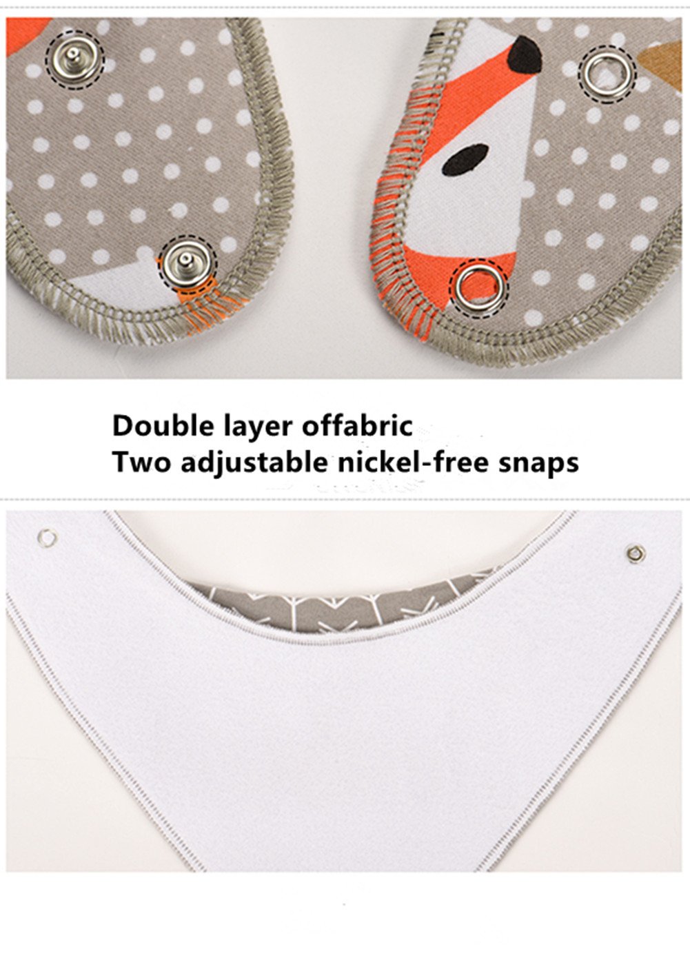 Drool Bibs for Boy and Girl, 4-Pack Gift Set Baby Bandana Bibs for Drooling and Teething, 100% Organic Cotton, Ultra Soft and Absorbent, Hypoallergenic and Adjustable, Perfect Newborn Baby Shower (#2)