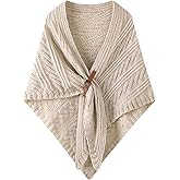 MakeMeChic Women's Knitted Shawl Wraps Lightweight Wedding Travel Sweaters Poncho