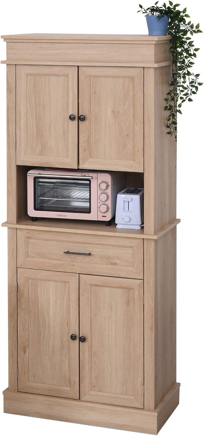 Armoire de cuisine multirangements 2 placards 2 portes tiroir niche