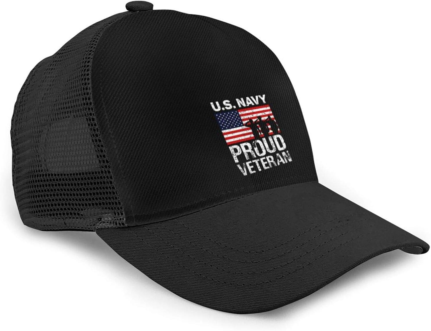 Proud Veteran US Navy Hats for Men Women Mesh Trucker Sun hat Baseball